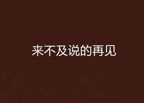 来不及再见,时光匆匆，离别在即